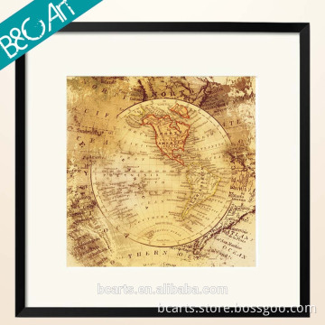 The decorative earth map paper painting for lobby